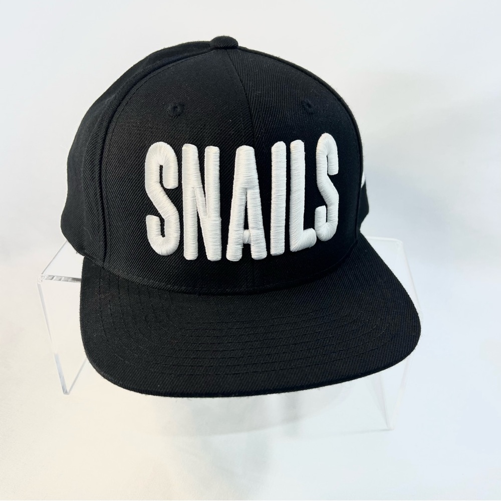 SNAILS DJ Black & White Snapback Logo Hat EDM